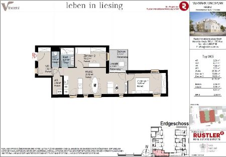 Anlegerwohnung | VINCENT | 3-Zimmerhit mit Balkon in Hofruhelage | Fertigstellung 2025 - Foto 5