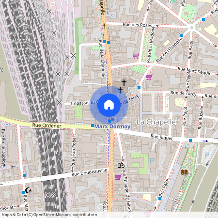 Rue de la Chapelle et Rue de Torcy 75018 Paris (18e arrondissement)