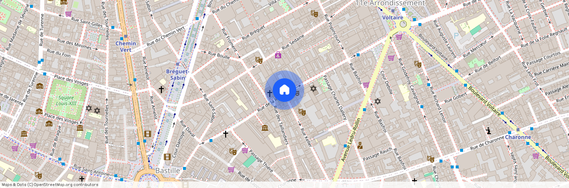 Rue de la Roquette et Rue Keller 75011 Paris (11e arrondissement)