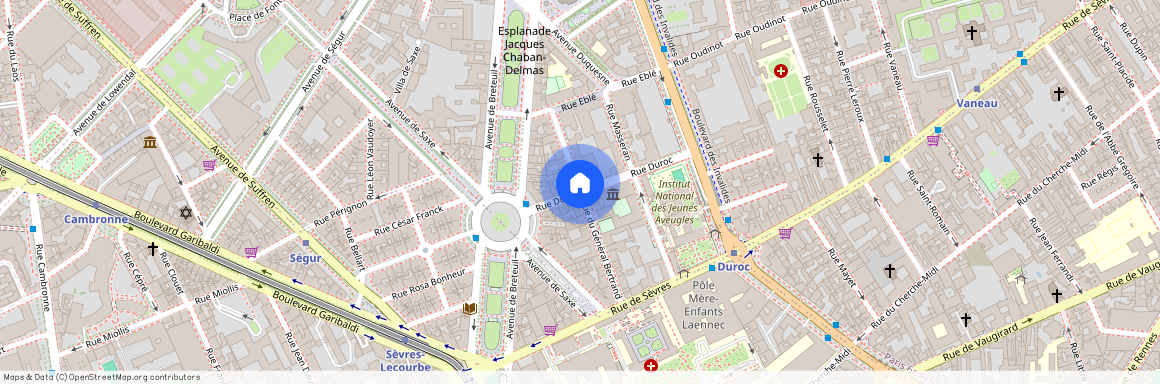 Rue du Général Bertrand et Rue Duroc 75007 Paris (7e arrondissement)