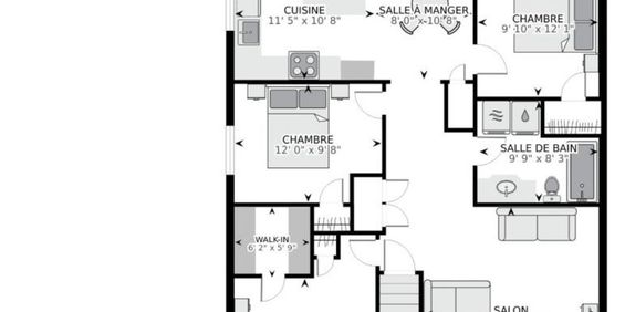 51/2 Propre Et Lumineux — Haut De Duplex - Photo 3