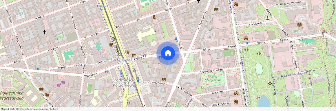 Warszawa, Śródmieście, Śródmieście, Południowe, Piękna