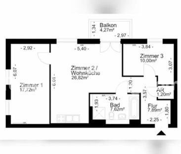 TAUSCHWOHNUNG Sehr helle Neubau 3-Zimmer-Wohnung (WBS) - Foto 1