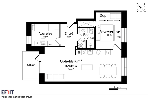 Flot nyopført 3-værelses i Strandhusene - Foto 1