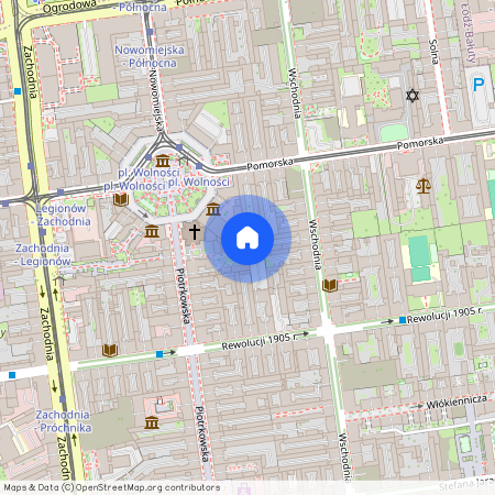 ul. Rewolucji 1905 r., Centrum, Śródmieście, Łódź, łódzkie