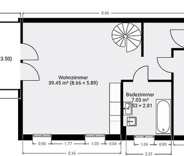 Coole 2 Zimmer plus geräumige Schlafgalerie für Singles und Paare - Foto 1