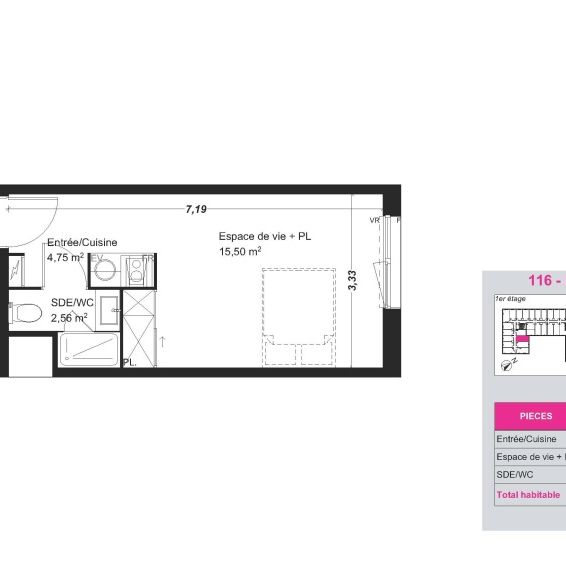 Location Appartement 1 pièce 22m² FRANQUEVILLE ST PIERRE 76520 - Photo 2