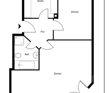 Lichtdurchflutete 2-Zimmer-Penthousewohnungmit Dachterrasse - Photo 3