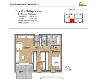 3 Zimmerwohnung im Dachgeschoss zur Miete mit Kaufoption - Foto 3