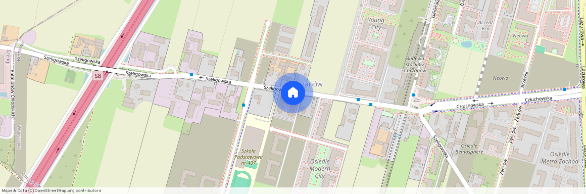 ul. Szeligowska, Chrzanów, Bemowo, Warszawa, mazowieckie