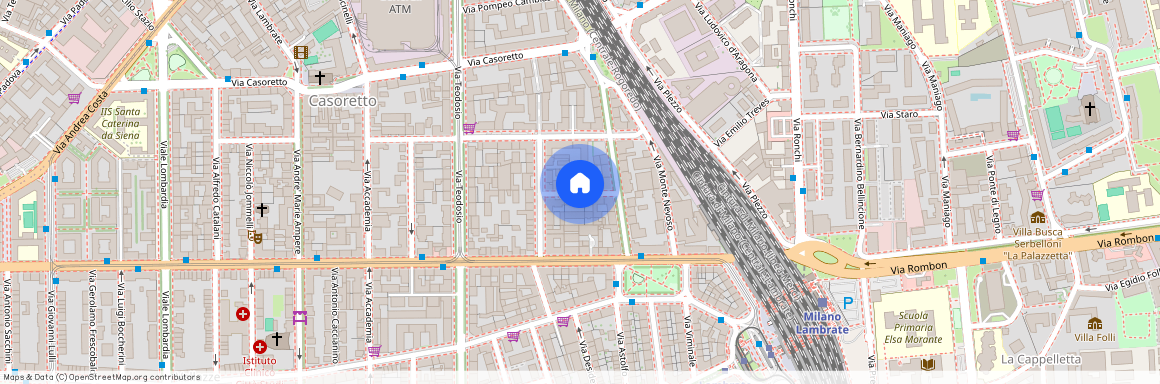 Bilocale in Via Abano, Milano