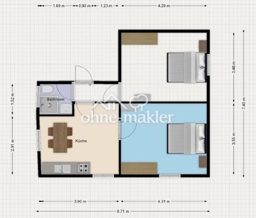 Komplett renovierte, helle 2-Zimmer-Wohnung in Grenzach-Wyhlen - Photo 6