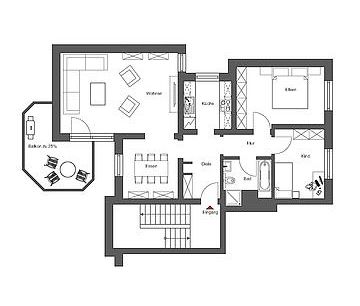 Helle 3-Zimmer-Wohnung mit Fernblickbalkon in ruhiger Lage von Titz - Photo 5