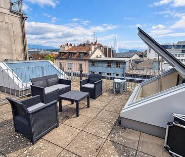 EAUX-VIVES (RIVE) - Duplex 5 pièces ?85 m² Rooftop & Vue Jet d'Eau - Foto 5