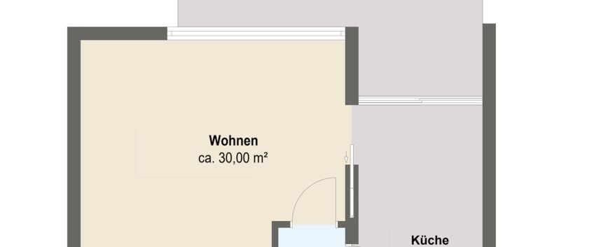 1-Zimmer-Mietwohnung mit moderner Einbauküche! - Foto 1