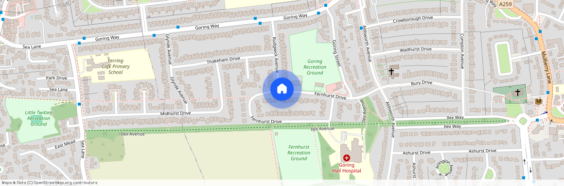 Fernhurst Drive, Goring-by-Sea, Worthing, BN12 5AU, West Sussex