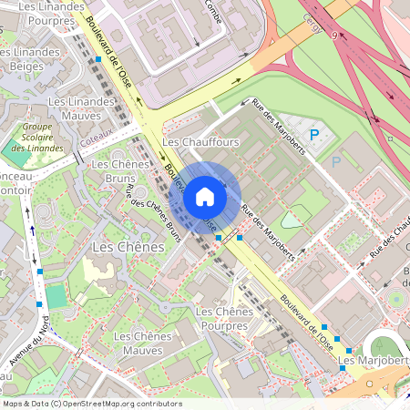 Rue des Marjoberts et Boulevard de l'Oise 95000 Paris