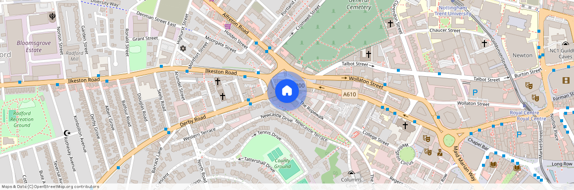 Garden Apartment, 2 The Ropewalk, Nottingham NG1