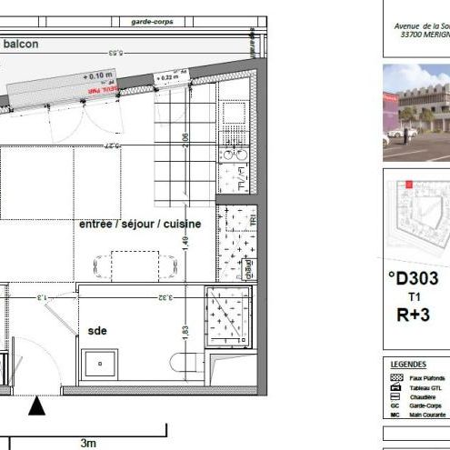 Sans frais d'agence, ni garant STUDIO neuf à Merignac - Photo 2