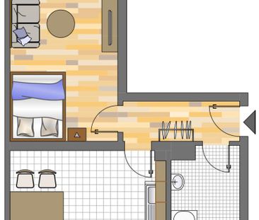 Demnächst frei! 1-Zimmer-Wohnung in Dortmund Körne - Foto 1