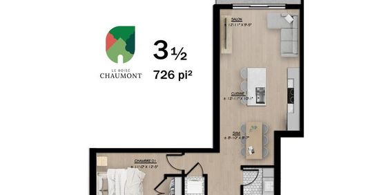 3½ neuf à louer, Bellefeuille, Saint-Jérôme 1er FÉVRIER - Photo 3