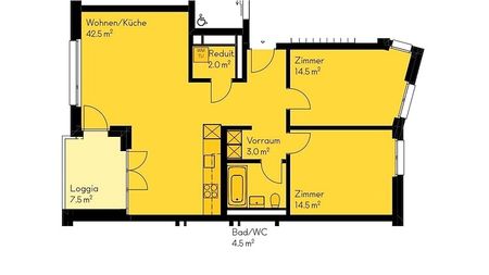 3.5 Zimmer, 83 m² - Photo 5