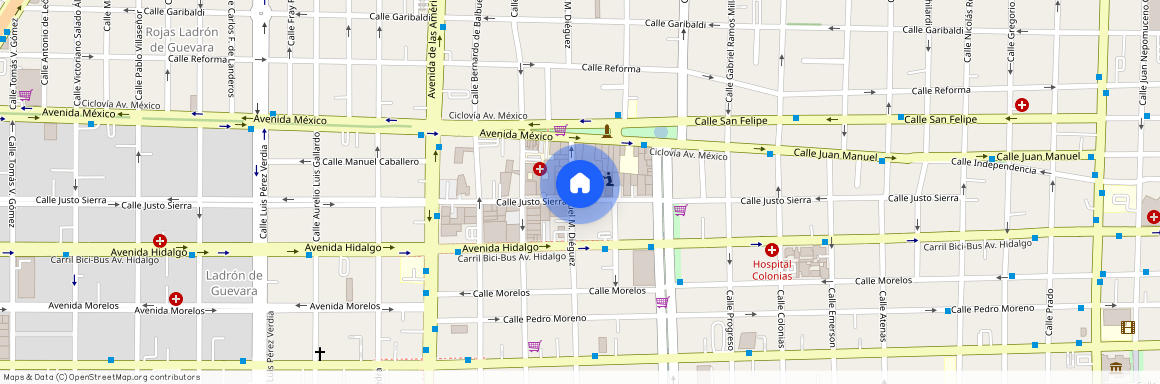 C. Justo Sierra 2000, Col Americana, Americana, 44600 Guadalajara, Jal. #2000, Colonia Santa Teresita, C.P. 44600, Jalisco
