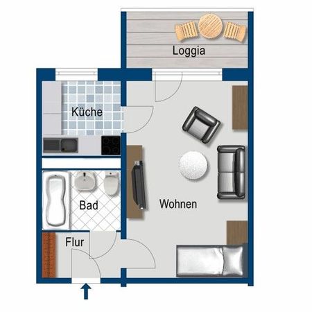 Singlewohnung mit Balkon. - Photo 4