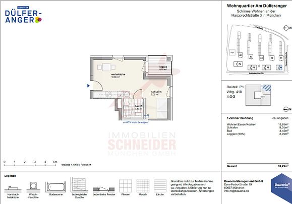 IMMOBILIEN SCHNEIDER - Neubau Erstbezug - wunderschöne 1,5 Zimmer Wohnung mit EBK und Balkon - Foto 1