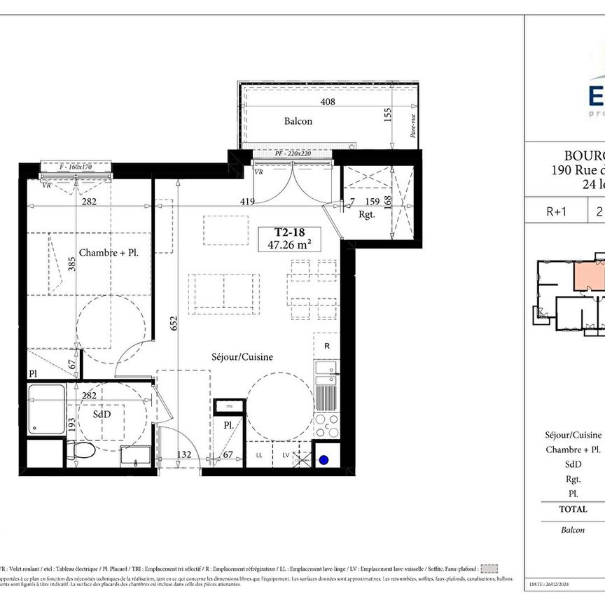 Location Appartement 2 pièces 47m² BOURG ACHARD 27310 - Photo 2