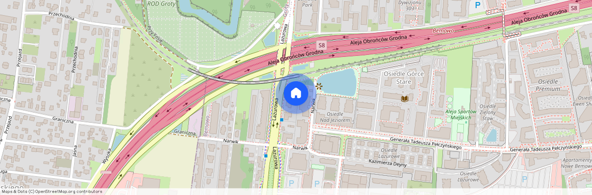 ul. Lazurowa, Górce, Bemowo, Warszawa, mazowieckie