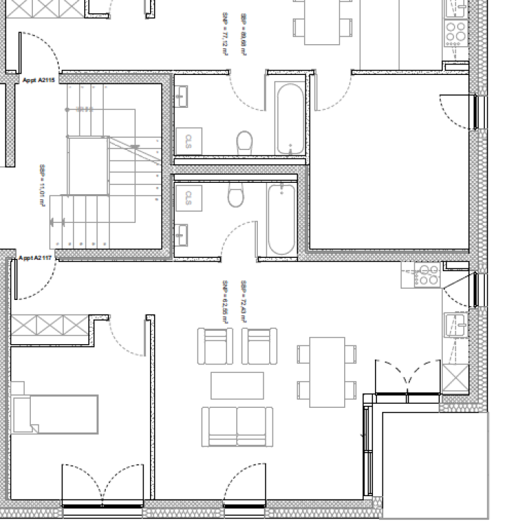 Appartements neufs de 2½ pièces d'environ 62 m² comprenant: - Foto 2