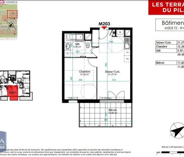 Appartement à louer 2 pièces 39.45m² - Photo 2