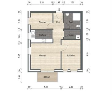 Moderne Obergeschosswohnung mit sonnigem Balkon in zentraler Lage v... - Photo 3