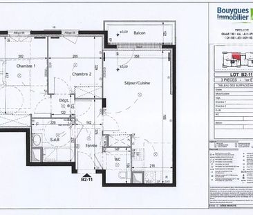 Location | 3 pièces | 58.77m² - Photo 2