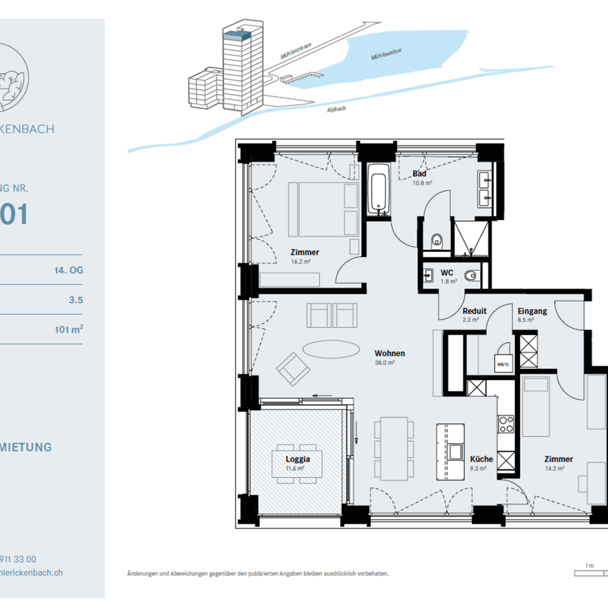 3.5 Zimmerwohnung in Rickenbach b. Wil - Foto 1