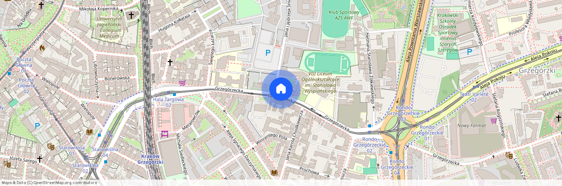 ul. Grzegórzecka, Wesoła Wschód, Grzegórzki, Kraków, małopolskie