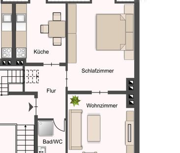 Vollmodernisierte 2-R-DG-Wohnung – zentral gelegen - Foto 1