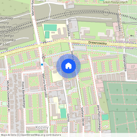 ul. Stefana Okrzei, Koziny, Polesie, Łódź, łódzkie