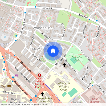 Flat 3, 8 Blenheim Square, Leeds, LS2 9AR., Leeds .