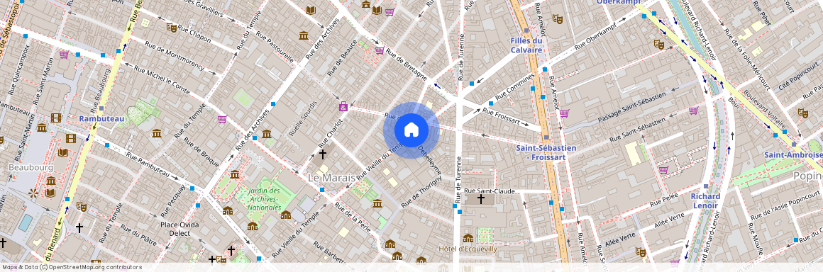 Rue Debelleyme et rue Vielle du Temple 75003 Paris (3e arrondissement)