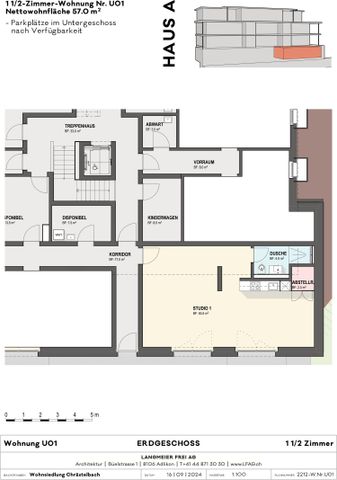 1.5 Zimmer, 57 m², Untergeschoss - Photo 3