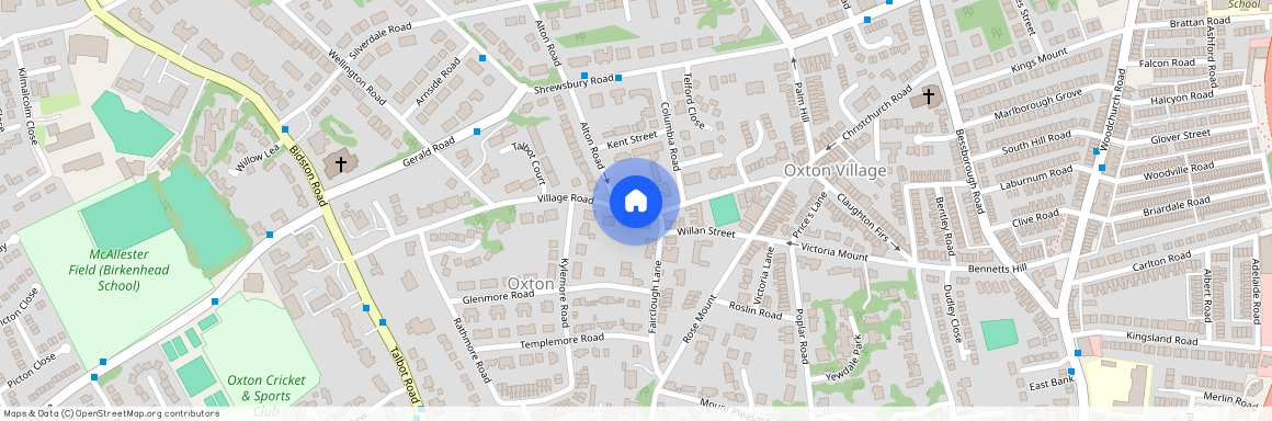 The Willows. Village Road, Oxton