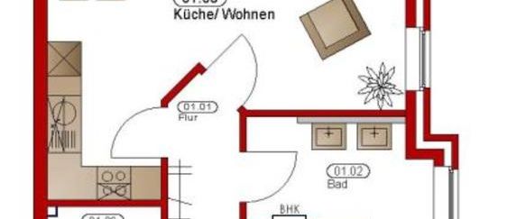 Helle 2-Zimmer-Wohnung mit Balkon & Einbauküche in Oldenburg - Photo 1