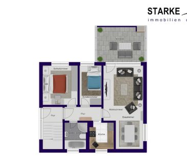 3-Zimmer-Erdgeschosswohnung, Terrasse, Garten, 2 Carports und Garage - Photo 1