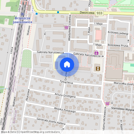 ul. Gabriela Narutowicza, Brzeszcze, Brzeszcze, oświęcimski, małopolskie