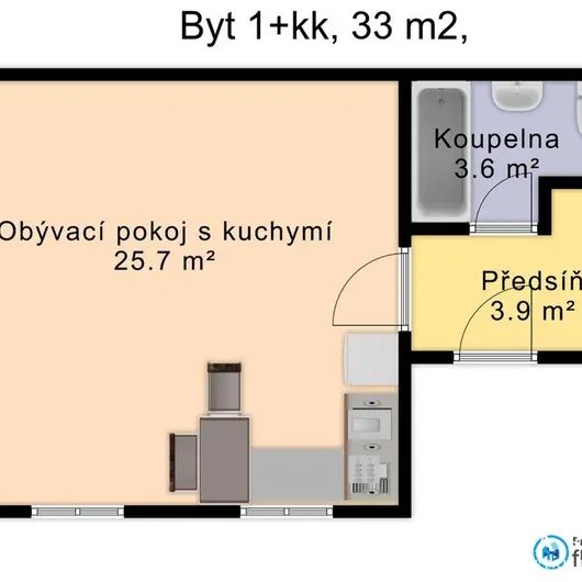(M15) Pronájem krásného bytu 1+kk, Mostecká ul., Brno Husovice, 32 m - Photo 1