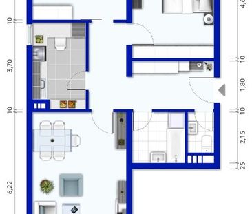 Frisch renovierte 3 Zi-Whg. mit EBK & Balkon zu vermieten - Photo 1