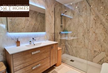 FULLY FURNISHED FRONTLINE GOLF APARTMENT WITH LARGE TERRACE BEAUTIFUL VIEWS - POOL AND A GARAGE