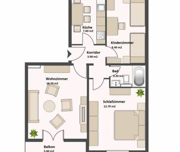 3.5 Zimmer, EG - Photo 1